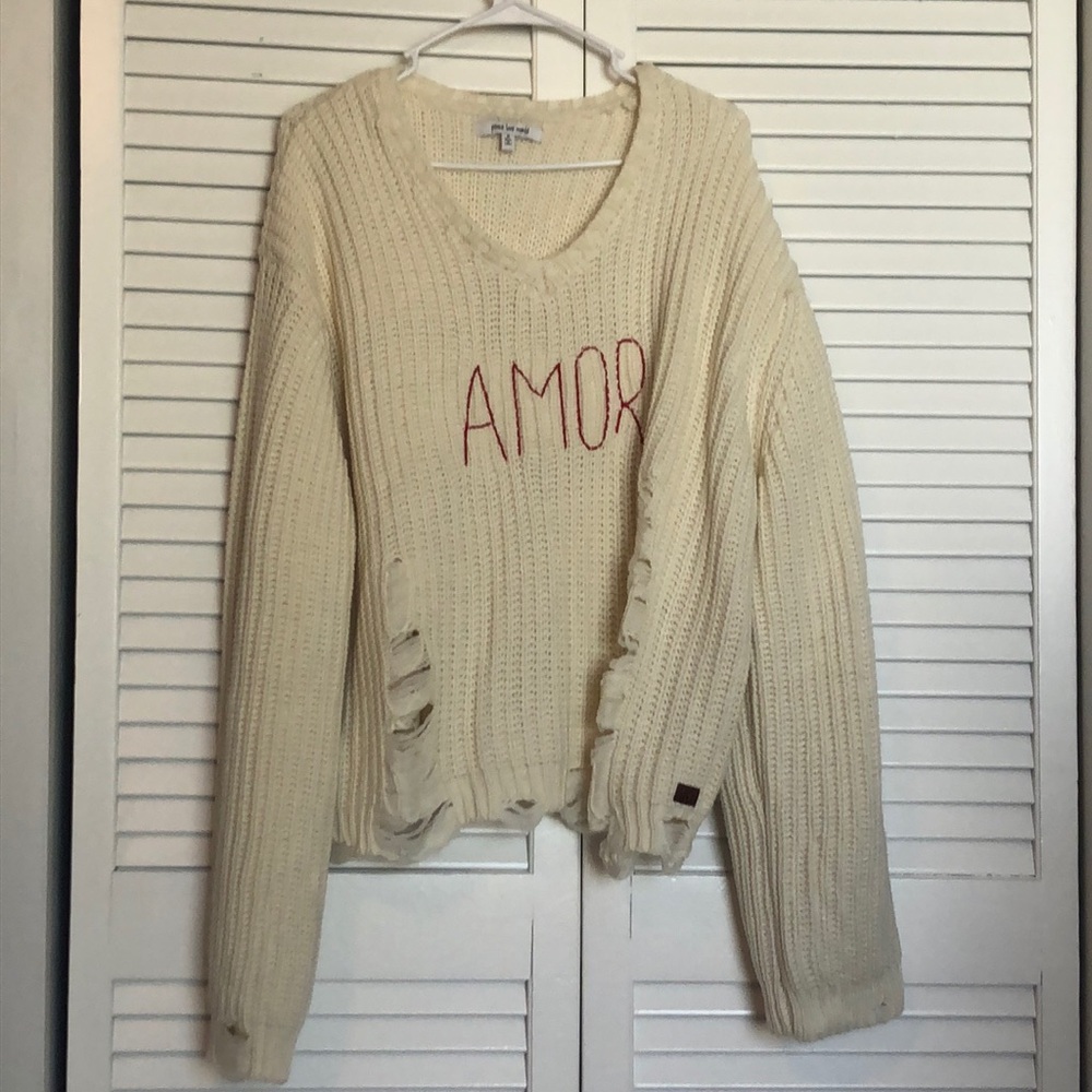 Peace Love World sweater